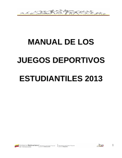 manual de los juegos deportivos estudiantiles 2013 - Logo