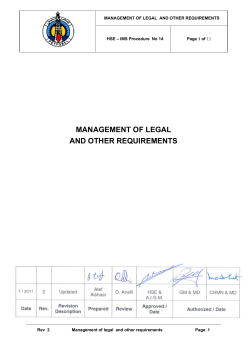 014- Petrobel Management of legal and other requirements