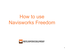 How to use Navisworks Freedom