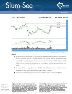 PTTGC: Accumulate Supportive: B62.00 Resistance: B66.50