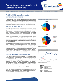 EvoluciÃ³n del mercado de renta variable colombiano
