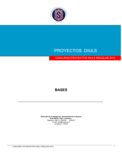 Bases DIULS Regular 2015 - DirecciÃ³n de InvestigaciÃ³n