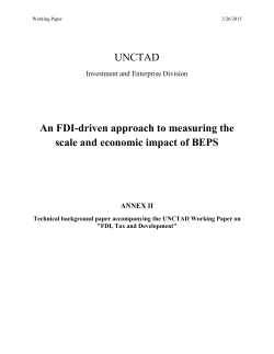UNCTAD An FDI-driven approach to measuring the scale and