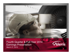 Fourth-Quarter and Full-Year 2014 Earnings Presentation