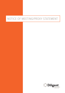 Proxy Statement including Notice of Meeting