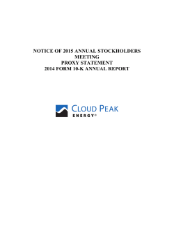 Proxy Statement and 2014 Form 10-K Annual Report