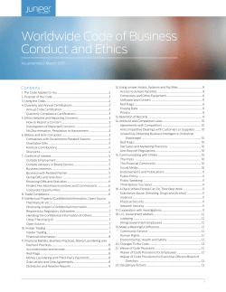 Worldwide Code of Business Conduct and Ethics