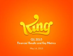 Q1 2015 Financial Results and Key Metrics