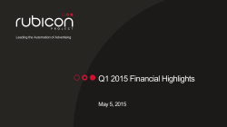 Q1 2015 Financial Highlights - Rubicon Project