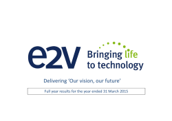 Delivering `Our vision, our future`