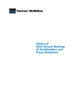 Notice of 2015 Annual Meeting of Stockholders
