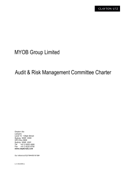 Audit and risk management committee charter