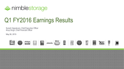 Q1 FY2016 Earnings Results