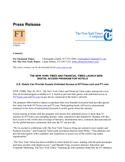 Press Release - Investors - The New York Times Company
