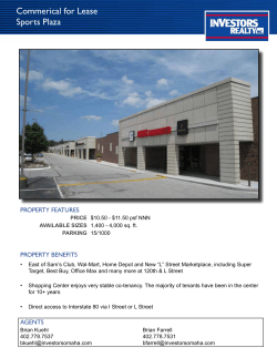 Commerical for Lease Sports Plaza