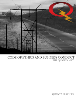 CODE OF ETHICS AND BUSINESS CONDUCT