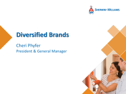 Diversified Brands - Sherwin-Williams Investor Relations