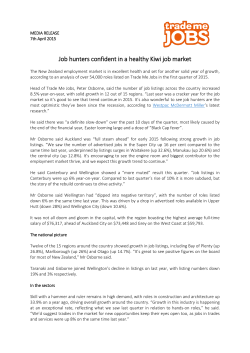 Trade Me Jobs - Q1 2015 media release