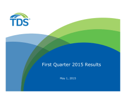 First Quarter 2015 Results - Investor Relations