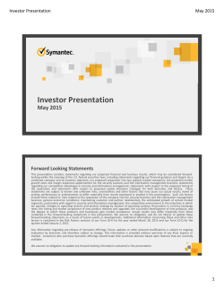 View Print Version of Presentation - Symantec