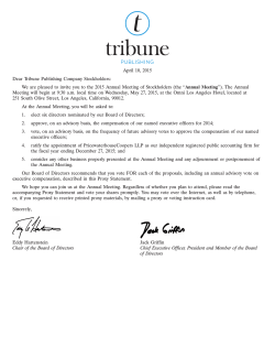 2015 Proxy Statement - Tribune Publishing Company