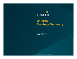 Q1 2015 Earnings Summary