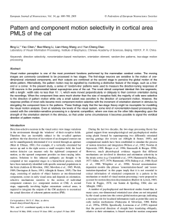 Pattern and component motion selectivity in cortical area