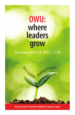 OWU: where leaders grow - Student Involvement Office | Ohio