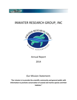 2014 Annual Report - Inwater Research Group