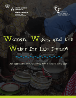 women, waSH, and the water for Life Decade - UNU