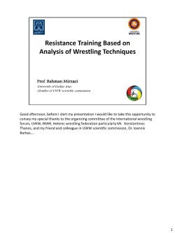 Resistance Training Based on Analysis of
