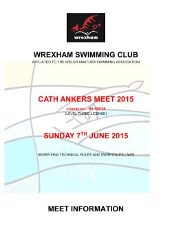 WREXHAM SWIMMING CLUB CATH ANKERS MEET 2015