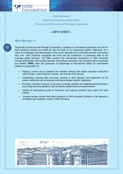 T.C. Fatih University Info Sheet+++2015