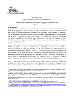 Background Paper Nansen Initiative South Asian Regional