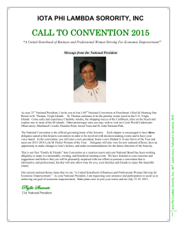 the Call to Convention - Iota Phi Lambda Sorority, Inc.