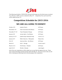 Competition Schedule for 2015-â2016 WE ARE ALL GOING TO