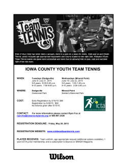 Flyer - Iowa County Tennis Association