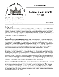 Federal Block Grant - Iowa House Democrats