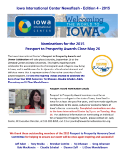Nominations for the 2015 Passport to Prosperity Awards Close May 26