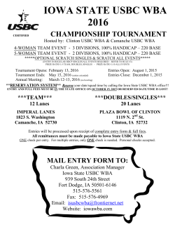 2016 State Tournament Entry Form