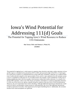 Iowa`s Wind Potential for Addressing 111(d) Goals