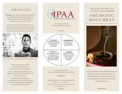 Smudging Document (1st draft May 2015)