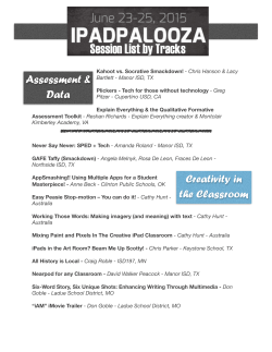 2015 Session List by Track