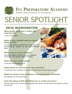 Deja Washington`s Senior Spotlight