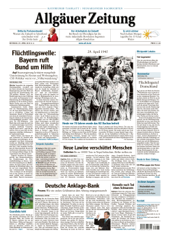 AllgÃ¤uer Zeitung, Kaufbeuren vom 29.04.2015