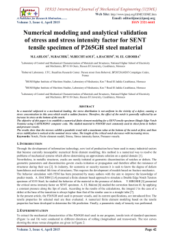 Numerical modeling and analytical validation of stress and