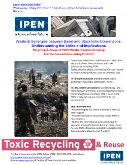 Waste & Synergies between Basel and Stockholm Conventions