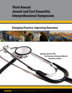 2015 Emswiller Interprofessional Symposium