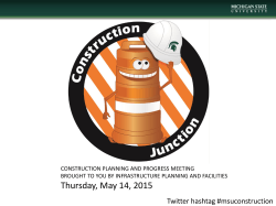 Thursday, May 14, 2015 - Infrastructure Planning and Facilities