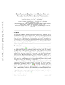 Gluon Transport Equation with Effective Mass and Dynamical Onset